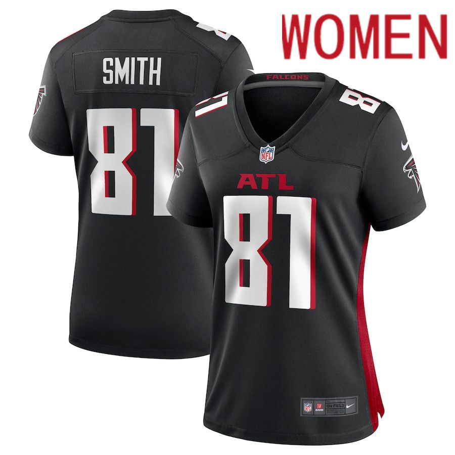 Women Atlanta Falcons #81 Jonnu Smith Nike Black Game Player NFL Jersey->women nfl jersey->Women Jersey